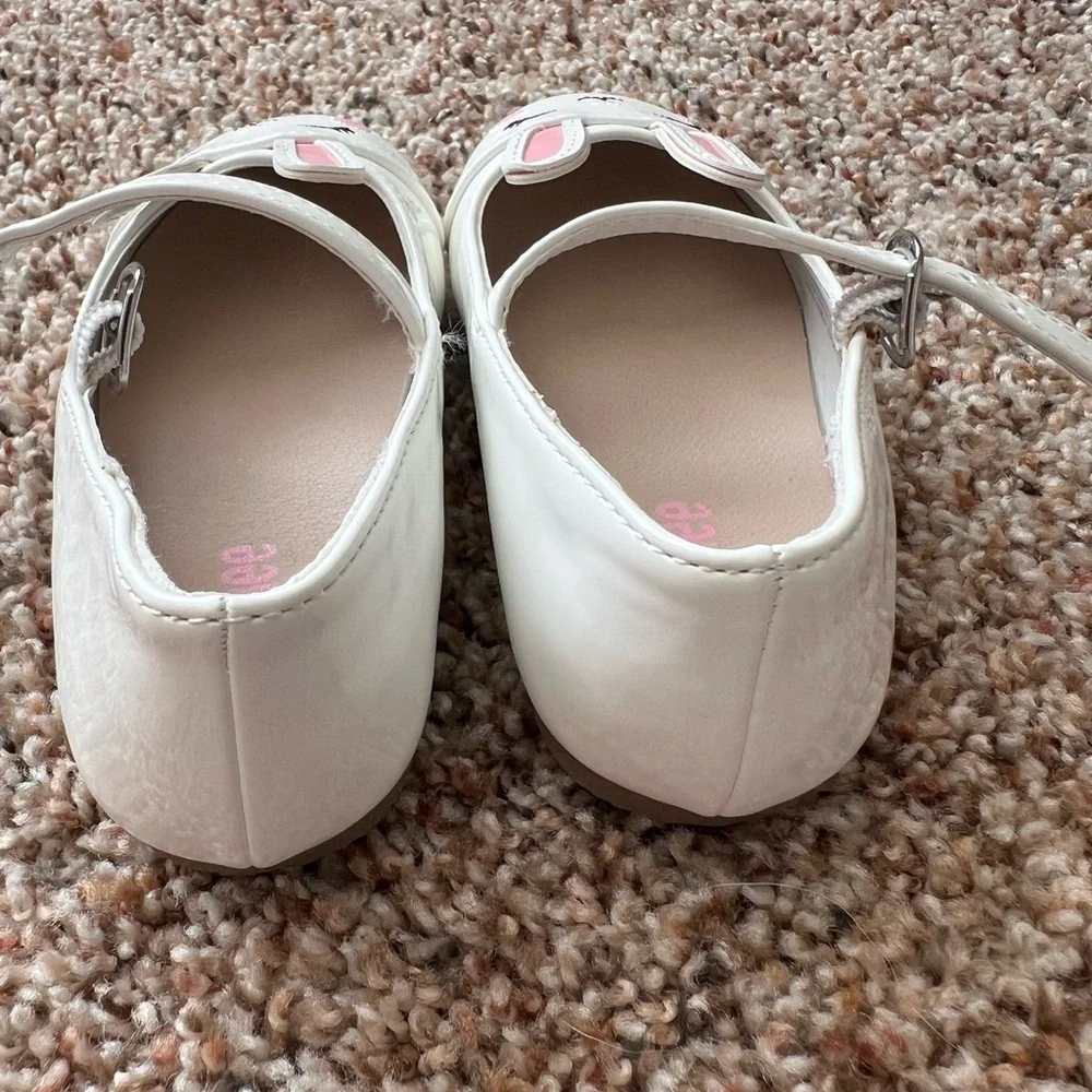 Gymboree White and Pink Dress Shoes with Bunny Design - Picture 4 of 5
